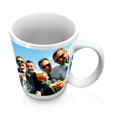 (10oz White) with 1 Wrapped Around Image (Personalised with Text)