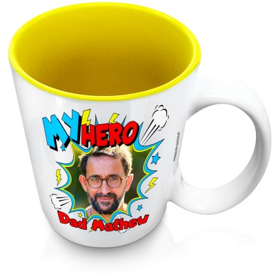 (XL 15oz Yellow) with Thunder & Wind Design (Personalised with Text)