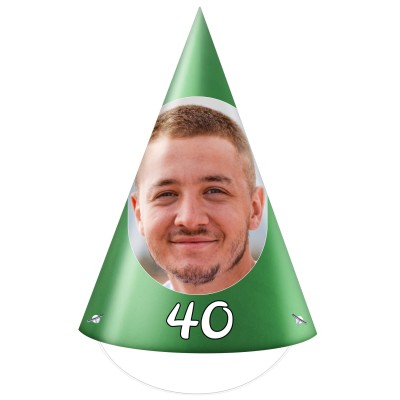 (Pack of 10) (Green) with White Elastic DIY + Elastics (10 Different Faces) (Personalised with Text)