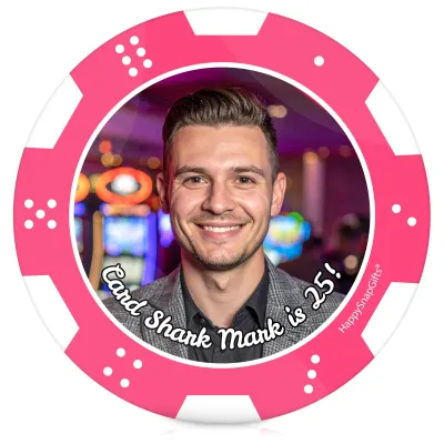 43mm (Pack of 5) Hot Pink (Fuchsia) (Personalised with Text)