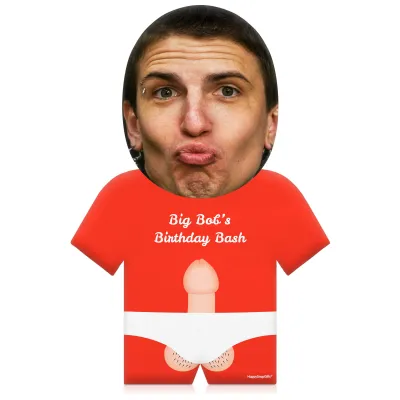 (35cm) Penis Theme (Light Skin Tone) Red Soft Velvet Polyester Fabric (Personalised with Text)