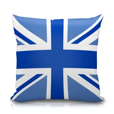 (25cm Square) Blue Soft Velvet Polyester Fabric (Personalised with Text)