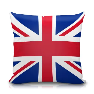 (25cm Square) Red, White and Blue (Classic) Soft Velvet Polyester Fabric (Personalised with Text)