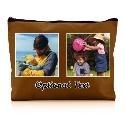 - Large Brown Water Resistant Polyester Rip-Stop Fabric (Personalised with Text)