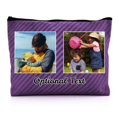 - Large - Carbon Fibre Design Purple Water Resistant Polyester Rip-Stop Fabric (Personalised with Text)