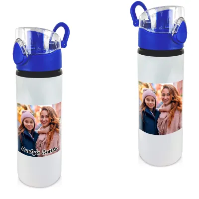 - Blue with 1 Photo Printed Front & Back (Personalised with Text)