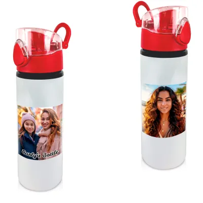 - Red with 2 Photos Printed Front & Back (Personalised with Text)