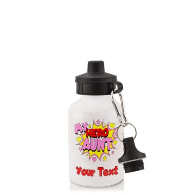 in White (400ml) with Screw Cap (Aunt) (Personalised with Text)
