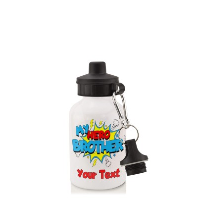 in White (400ml) with Screw Cap (Brother) (Personalised with Text)