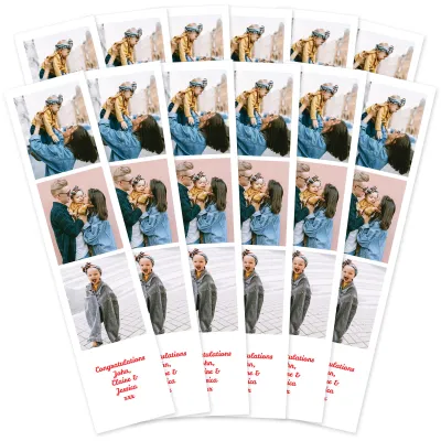 DIY Strips x 12 (21cm x 5cm) (Colour Prints) (Personalised with Text)