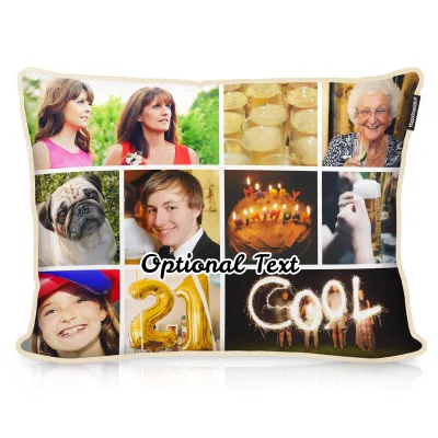 (57cm x 40cm) - Natural Cotton Fabric (Personalised with Text)