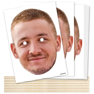 Pack of 10 (A4) DIY Masks + Sticks