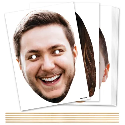 Pack of 5 (A4) DIY Masks + Sticks