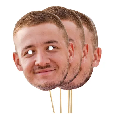 Pack of 5 (A4) Finished Masks + Sticks