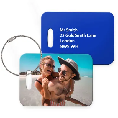 (10cm x 7cm) Royal Blue with Metal Loop (Personalised with Text)