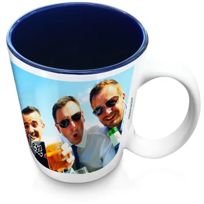 (XL 15oz Blue) with 1 Wrapped Around Image (Personalised with Text)