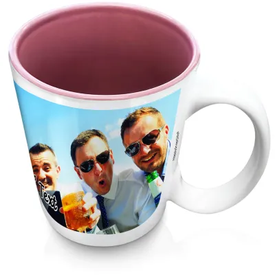 (XL 15oz Pink) with 1 Wrapped Around Image (Personalised with Text)