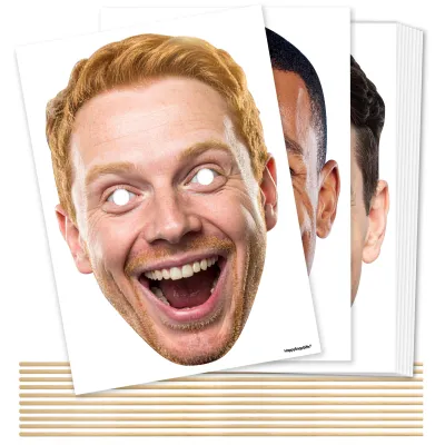 Pack of 10 (A4) DIY + Sticks (10 Different Faces)