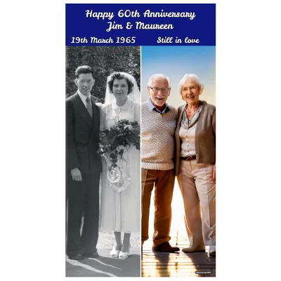 (Navy Blue) 150cm x 110cm (70gsm) (Personalised with Text)