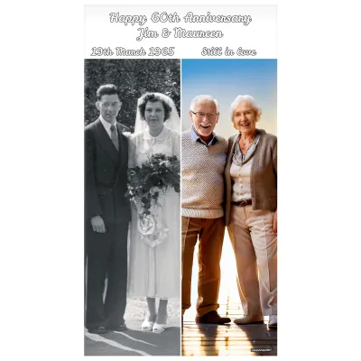 (White) 200cm x 110cm (Personalised with Text)