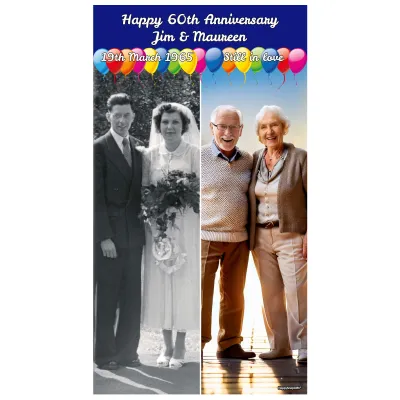 with Balloon Design (Navy Blue) 110cm x 110cm (70gsm) (Personalised with Text)