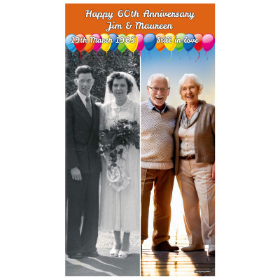with Balloon Design (Orange) 110cm x 110cm (70gsm) (Personalised with Text)