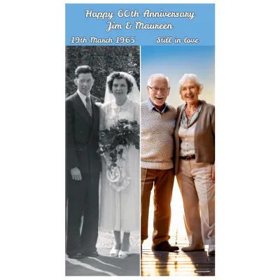 (Sky Blue) 150cm x 110cm (70gsm) (Personalised with Text)