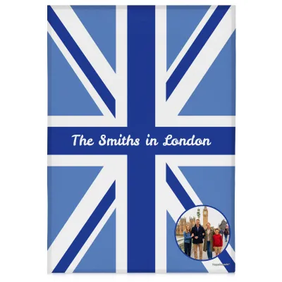 (58cm) Blue - White (Personalised with Text)
