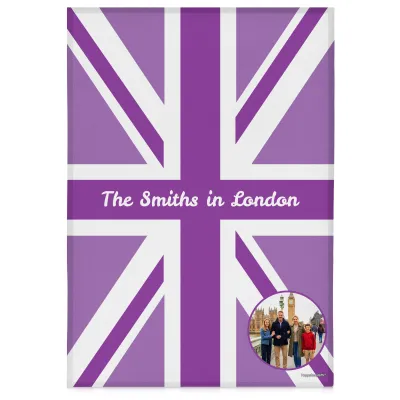 (58cm) Purple - White (Personalised with Text)