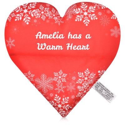(30cm x 30cm) - Snowflakes on Red Design Soft Velvet Polyester Fabric Scented (Organic Lavender Buds)