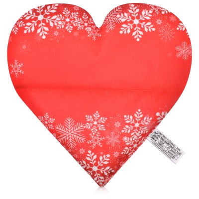 (30cm x 30cm) - Snowflakes on Red Design Soft Velvet Polyester Fabric (Personalised with Text)