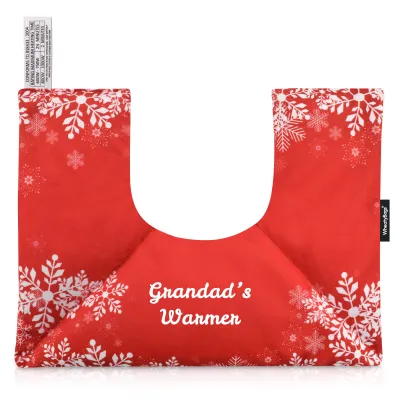 (37cm x 27cm) - Snowflakes on Red Design Soft Velvet Polyester Fabric Scented (Organic Lavender Buds)