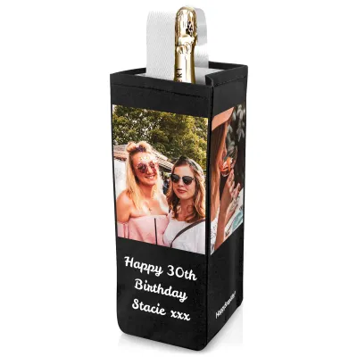 XL (28cm x 12cm) Black Mock Suede Polyester Fabric (Personalised with Text)