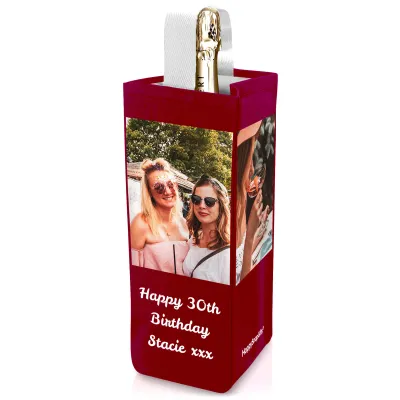 XL (28cm x 12cm) Burgundy Mock Suede Polyester Fabric (Personalised with Text)