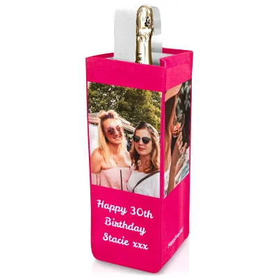 XL (28cm x 12cm) Hot Pink (Fuchsia) Mock Suede Polyester Fabric (Personalised with Text)