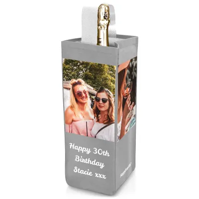 XL (28cm x 12cm) Grey Mock Suede Polyester Fabric (Personalised with Text)