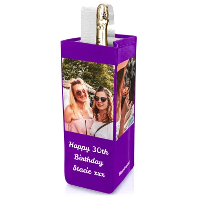 XL (28cm x 12cm) Purple Mock Suede Polyester Fabric (Personalised with Text)