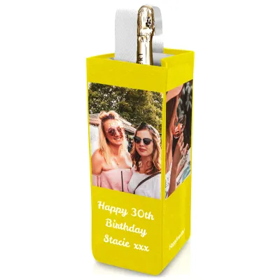 XL (28cm x 12cm) Yellow Mock Suede Polyester Fabric (Personalised with Text)