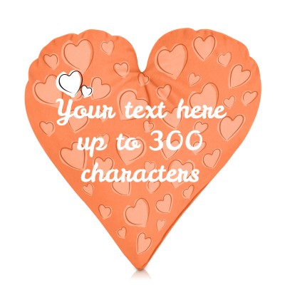 (25cm Heart) Rose Gold Soft Velvet Polyester Fabric (Personalised with Text)