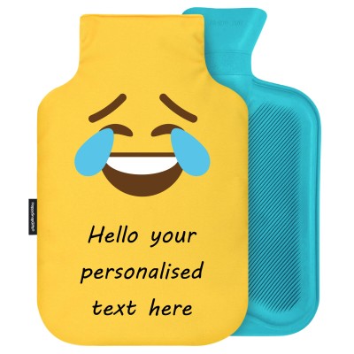 - 2 Litre (Random Coloured Bottle) - Crying Soft Velvet Polyester Fabric Removable Cover (Personalised with Text)