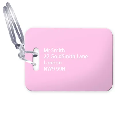 (10cm x 7cm) Baby Pink with Clear Loop (Personalised with Text)