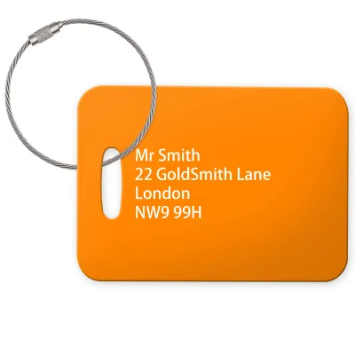 (10cm x 7cm) Burnt Orange with Metal Loop (Personalised with Text)