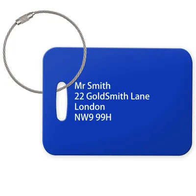 (10cm x 7cm) Royal Blue with Metal Loop (Personalised with Text)