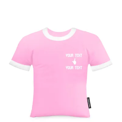 (Regular 35cm) (Single Finger Icon) Baby Pink Soft Velvet Polyester Fabric (Personalised with Text)