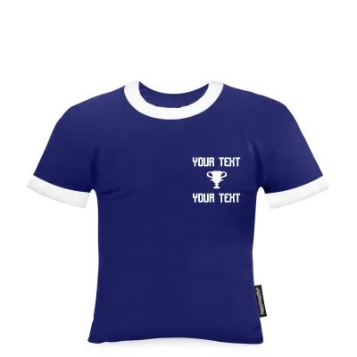 (Regular 35cm) (Champions Icon) Navy Blue Soft Velvet Polyester Fabric (Personalised with Text)
