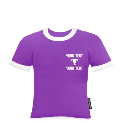 (Regular 35cm) (Champions Icon) Purple Soft Velvet Polyester Fabric (Personalised with Text)