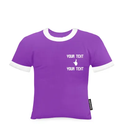 (Regular 35cm) (Single Finger Icon) Purple Soft Velvet Polyester Fabric (Personalised with Text)