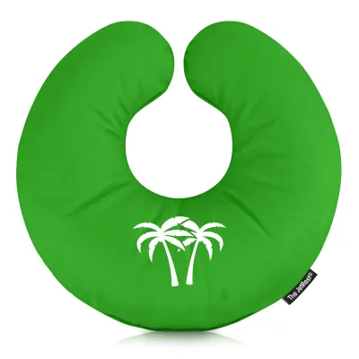 (30cm) (Palm Trees Icon) Bright Green Soft Velvet Polyester Fabric (Personalised with Text)