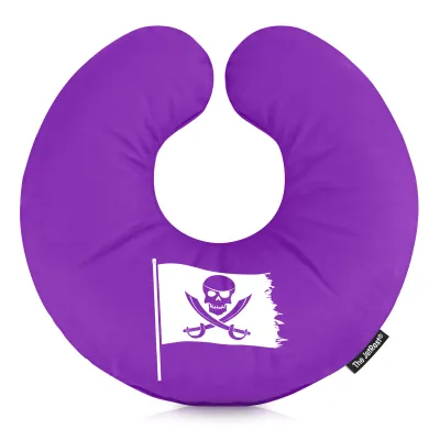 (30cm) (Pirate Design) Purple Soft Velvet Polyester Fabric (Personalised with Text)