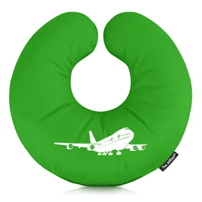 (30cm) (Plane Icon) Bright Green Soft Velvet Polyester Fabric (Personalised with Text)